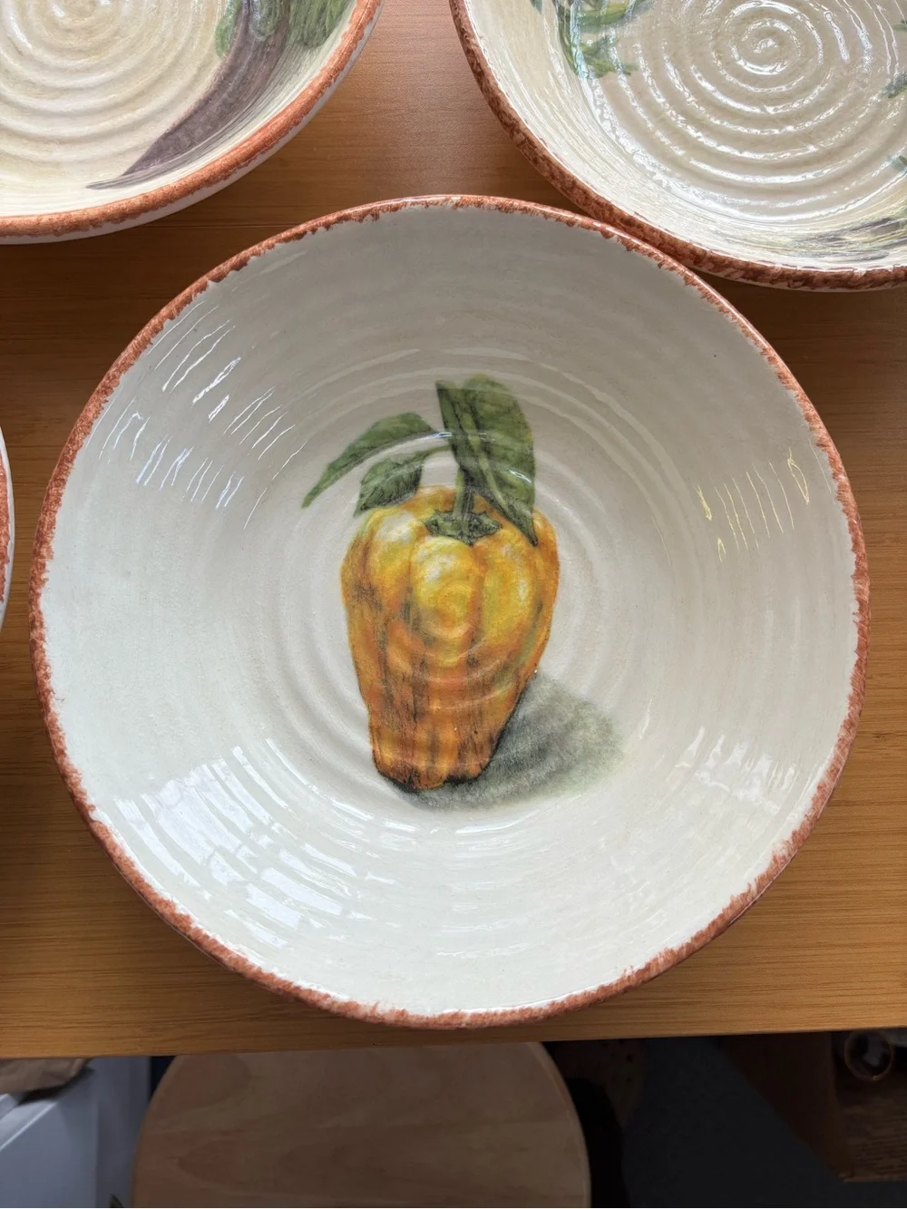 Williams Sonoma Jardin Potager Set of 4 Pasta Bowls 2001-2007 Italy